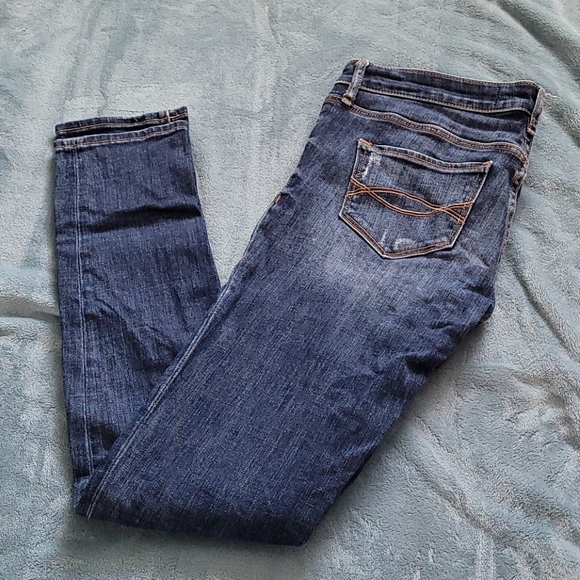 Abercrombie distressed skinny jeans denim 2R 26 - Picture 7 of 7